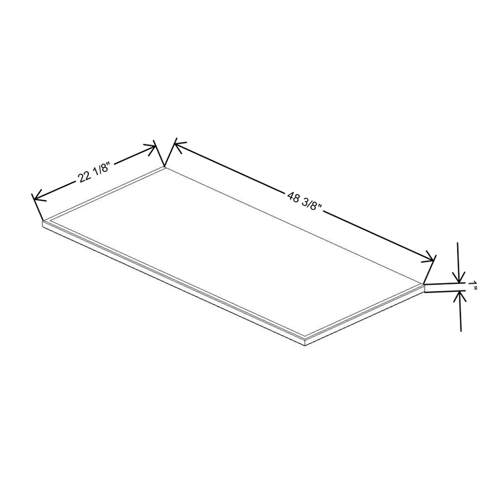 Fabuwood Allure Fusion Dove 48"W & 22"D Shaker Platform For V48